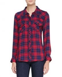 Rails Kendra Tenceland174 Button-Down Shirt Candy AppleNavy at Neiman Marcus