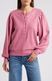 Rails Mariana Balloon Sleeve Sweatshirt in Hibiscus at Nordstrom Rack