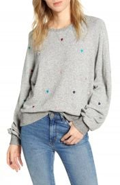 Rails Mika Heart Embroidery Sweatshirt   Nordstrom at Nordstrom