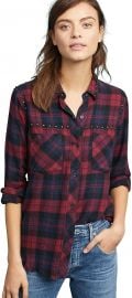 Rails Rex Plaid Button-Front Studded Shirt at Amazon