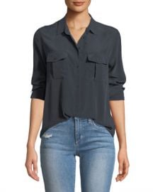 Rails Rhett Button-Front Long-Sleeve Pocket Shirt at Neiman Marcus