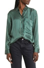 Rails Spencer Stripe Silk Blouse at Nordstrom