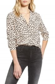 Rails Spot Pattern Silk Button Up Shirt   Nordstrom at Nordstrom