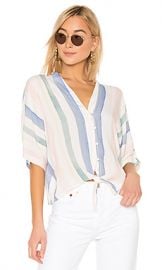 Rails Thea Button Down Top in Pastel Watercolor Stripe from Revolve com at Revolve