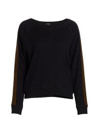 Rails Theo Velvet Leopard Side Stripe Sweatshirt at Saks Fifth Avenue