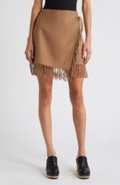 Rails Vista Fringe Detail Wool Blend Skirt at Nordstrom