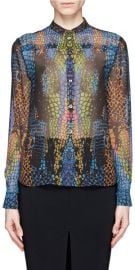 Rainbow Crocodile Blouse by Alexander McQueen at Lane Crawford