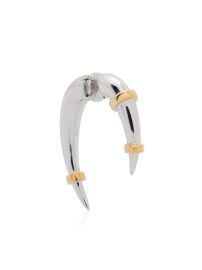 Rainbow K 14K Yellow And White Gold Horn Single Earring Silver at Farfetch