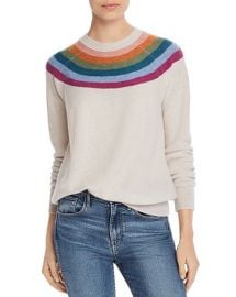 Rainbow-Stripe Cashmere Sweater at Bloomingdales