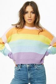 Rainbow Stripe Sweater by Forever 21 at Forever 21