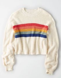 Rainbow Striped Sweater by American Eagle at American Eagle