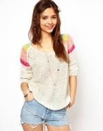 Rainbow shoulder sweater like Maggies at Asos