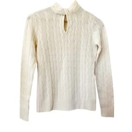 Ralph Lauren Black Label Cream Cashmere Sweater Size S - 118 - From Sarah at Curtsy