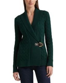 Ralph Lauren Cable Knit Buckled Sweater Bloomingdales at Bloomingdales