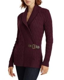 Ralph Lauren Cable Knit Buckled Sweater Women - Bloomingdale s at Bloomingdales