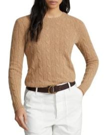 Ralph Lauren Cable Knit Cashmere Sweater Bloomingdale39s at Bloomingdales