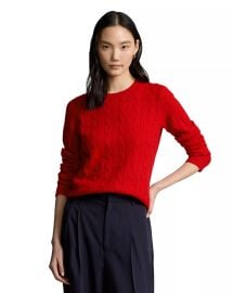 Ralph Lauren Cable Knit Cashmere Sweater Bloomingdalex27s Women at Bloomingdales