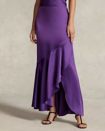 Ralph Lauren Cascading Satin Maxi Skirt Bloomingdales at Bloomingdales