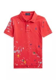 Ralph Lauren Childrenswear Boys 4-7 Paint-Splatter Cotton Mesh Polo Shirt belk at Belk