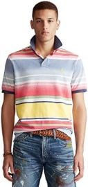 Ralph Lauren Classic Fit Faded Stripe Polo Shirt at Amazon