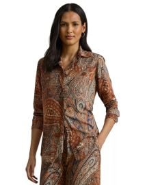 Ralph Lauren Classic Fit Paisley Crepe Shirt at Bloomingdales