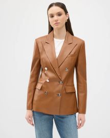 Ralph Lauren Collection Camden Lambskin Jacket in Light Toffee at Neiman Marcus