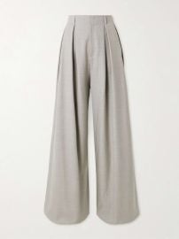 Ralph Lauren Collection Greer Wool Pleated Pant in Pearl Grey Melange at Net a Porter