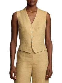 Ralph Lauren Collection Jaden Rustic Twill Vest at Saks Fifth Avenue