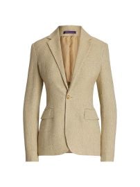 Ralph Lauren Collection Safia Textured Linen Single Breasted Blazer at Saks Fifth Avenue