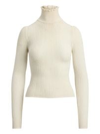 Ralph Lauren Collection ruffled-turtleneck Sweater White at Farfetch