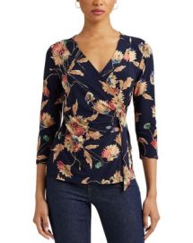 Ralph Lauren Floral Print Faux Wrap Top Bloomingdales at Bloomingdales