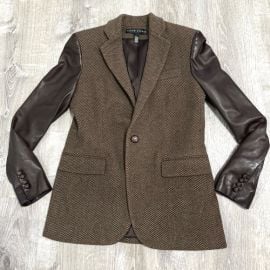 Ralph Lauren Jackets amp Coats Ralph Lauren Black Label Nathaniel Leathersleeve Wool Jacket Poshmark at Poshmark