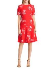 Ralph Lauren Jacquard Crepe Floral Dress Bloomingdales at Bloomingdales