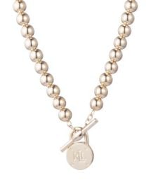 Ralph Lauren Lauren Beaded Logo Pendant Necklace 17 Bloomingdales at Bloomingdales