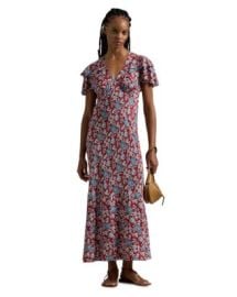 Ralph Lauren Lauren Ralph Lauren Floral Print Silk Dress Bloomingdales at Bloomingdales