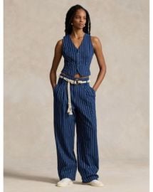Ralph Lauren Lauren Ralph Lauren Pinstripe Vest Wide Leg Pants Bloomingdales at Bloomingdales
