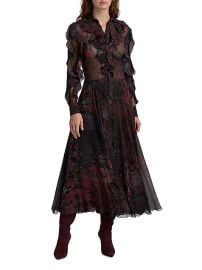 Ralph Lauren Melony Floral Crinkle Chiffon Day Dress at Saks Fifth Avenue