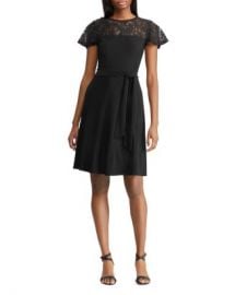 Ralph Lauren Petites Lace-Inset Dress Women -  Petites - Bloomingdale s at Bloomingdales