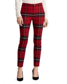 Ralph Lauren Plaid Straight-Leg Pants Women - Bloomingdale s at Bloomingdales