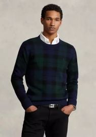 Ralph Lauren Plaid Washable Wool Sweater at Belk