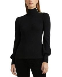 Ralph Lauren Puff Sleeve Button Shoulder Top Bloomingdales at Bloomingdales