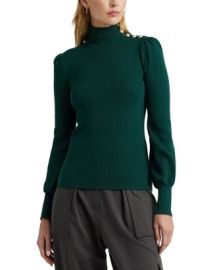 Ralph Lauren Puff Sleeve Button Shoulder Top Bloomingdales at Bloomingdales