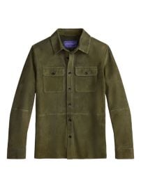 Ralph Lauren Purple Label Suede button-fastening Shirt Jacket Green at Farfetch