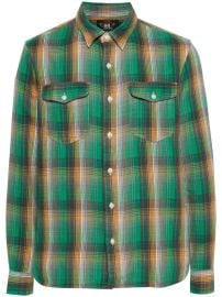 Ralph Lauren RRL Plaid check-pattern Cotton Shirt Green at Farfetch