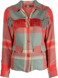 Ralph Lauren RRL check-pattern Fringed Detail Jacket - at Farfetch