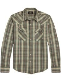 Ralph Lauren RRL plaid-check Cotton Shirt Green at Farfetch