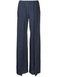 Ralph Lauren Saunders Silk Art Deco Palazzo Trouser at Farfetch