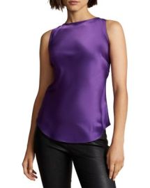 Ralph Lauren Sleeveless Satin Bow Back Blouse Bloomingdales at Bloomingdales