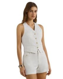 Ralph Lauren Stretch Cotton Canvas Twill Vest Bloomingdales at Bloomingdales