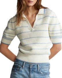 Ralph Lauren Striped Puff Sleeve Sweater   Bloomingdales at Bloomingdales